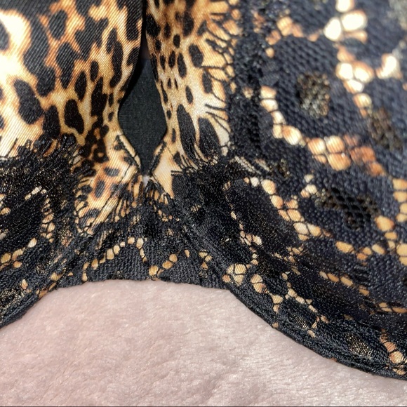 VS animal print lace very sexy lined Demi bra 36D - Picture 4 of 10